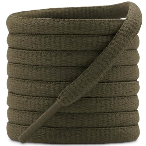Image of DELELE 2Pair Oval Shoes laces 42 Colors Half Round 1 /4 inchAthletic ShoeLaces for Sport /Running Shoes Shoe Strings