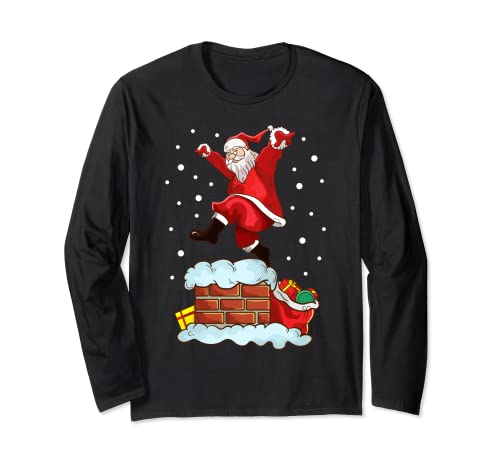Karate Santa Claus Navidad Kung Fu Taekwondo MMA Niños Hombres Manga Larga
