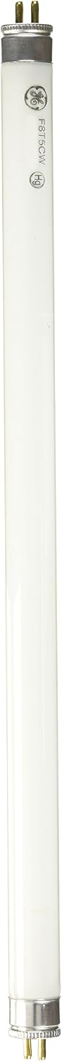GE Lighting GE 15987 8-Watt 12-Inch T5 Fluorescent Light Bulb, Cool White, 1 Count (Pack of 1)