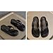 XOEKD Women Platform Flops Sandals Summer Fashion Slip On T-Strap Memory Foam Lncrease Slides Fashion Lightweight Wedge Beach (Black,7)