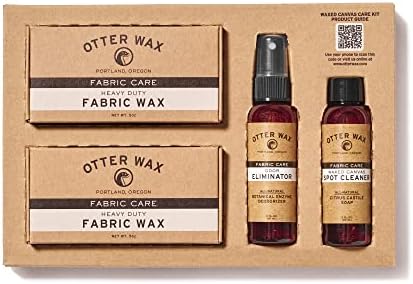 Otter Wax Waxed Canvas Care Kit | Waterproofing Essentials for Waxed Canvas Jackets, Bags & Shoes | All-Natural & PFAS-Free Beeswax Fabric Protection | Made in Portland USA - 1