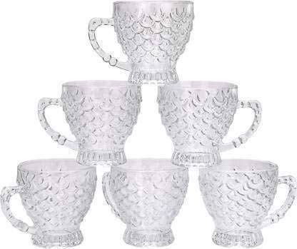 DROPANY Glass Tea Cup Set of 6 Crystal Clear Toughened Glass Tea Cup with Convenient Solid Handle Cups Coffee, Milk, cappuccinos, Lemon Tea, Green Tea (Bubble Tea Cup (210 ml)) (B09S3V637Z) Amazon Price History, Amazon Price Tracker