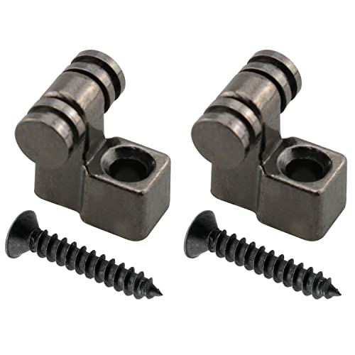 Chenjin Roller String Trees 2Pcs Black Metal String Retainer Guides Retainers With Screws For Electric Guitar Parts #TOP14