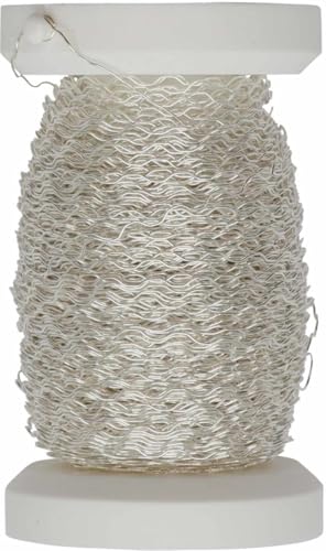GLOREX Effektdraht versilbert 0,25 mm, 60 m Kupferkern, Draht, Silber, 10 x 8.5 x 3 cm, 1 Einheiten