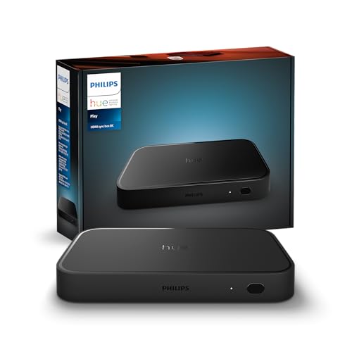 Image of Philips Hue Play HDMI Sync Box 8K - Smart HDMI Sync Box for TV, Gaming & Movies, Seamless Hue Light Integration with Philips Hue System, Dolby Vision & HDR10+ Compatible