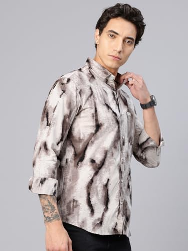 Image of Majestic Man Stylish Abstract Print Casual Shirt - Pure Cotton| Full Sleeve | Trendy & Comfortable
