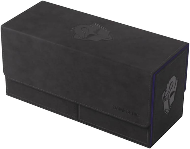 Gamegenic Card Deck Box: The Academic XL – Black/Purple 133+ CT - Durable and Sturdy TCG, OCG Card Storage – Compatible with MGT, Magic The Gathering, Pokemon, Yugioh, & Star Wars: Unlimited | The Academic 133+ XL: Black / Purple (133 ct) - Ages 14+ - 1 Players - Board Games - Board Game Accessory