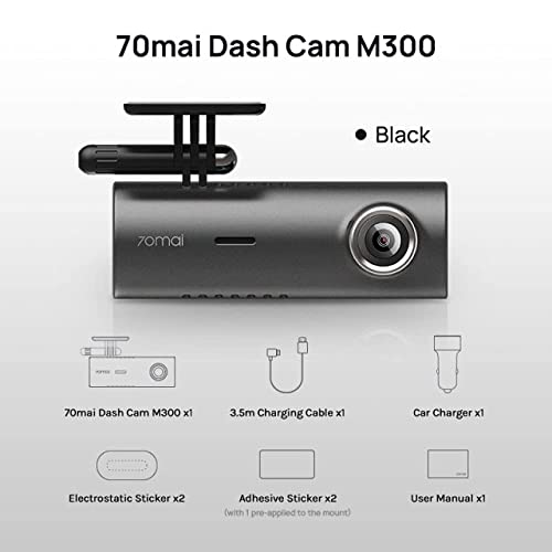 70mai Dash Cam M300 Carro DVR 140° FOV 1296P Night Vision 70mai M300 Dash Câmera Gravador 24H Modo d