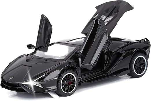 Image of Lamborghini Sian Diecast Car Model 1:32 Scale | Metal Pull Back Super Sports Car Toy | Openable Doors Collectible | Birthday Gift for Kids Boys & Girls (Colour as a per Stock)