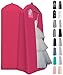 Women’s Dress and Gown Garment Bag - 72”x24” with 20” Tapered Gusset- Hot Pink