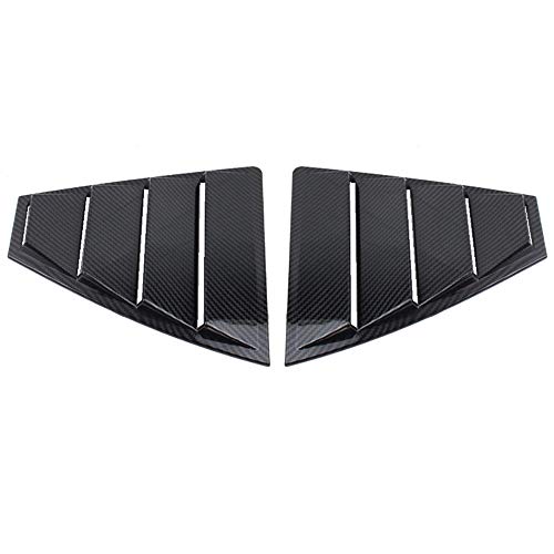 HIGH FLYING for Hyundai Elantra Sedan 2017 2018 2019 2020 ABS Back Side Window Scoop Louvers Cover 2pcs (Not Fit Hatchback Version, Carbon Fiber Grain)