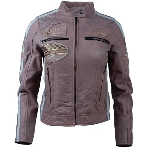 Aviatrix Women's Super-Soft Leather Biker Jacket Cover