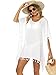 Adreamly Women's Stylish Chiffon Tassel Kaftan Swimsuit Beachwear Cover up Free Size White
