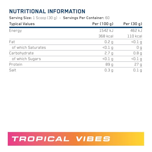 Applied Nutrition Clear Hydrolysed Beef Protein Isolate Powder, Fruit Juice Style, Dairy Free, Lactose Free, Zero Sugar, Low Fat, 1.8kg - 60 Servings (Tropical Vibes) - Image 5