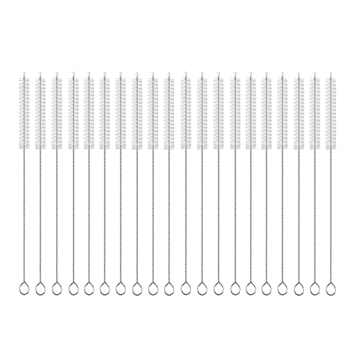 Straw Cleaner Brush,Reusable Straw Cleaning Brush Bendable Extra Long Brushs for All Sippy Cup,Water Bottle and Tubes (20, 11.81inX0.47in)