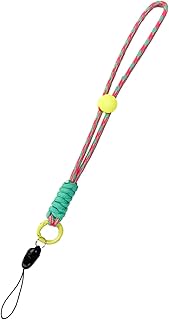 Färgglad telefonhandledsrem, justerbara handhandledsremmar snodd nylon, våröppning metallklämma personlig snodd, nylon han...