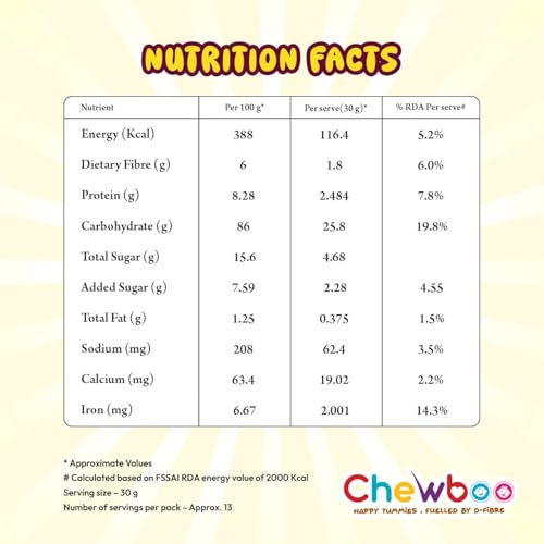 Image of Chewboo Jowar Millet Shells for Kids | Light & Gut-Friendly Fibre Cereal | 72% Jowar & Jaggery | No Refined Sugar | Crunchy Healthy Snack | 400g