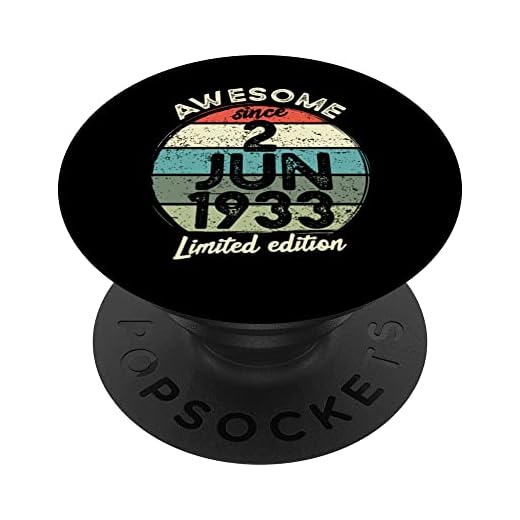 Camiseta de cumpleaños 90 años, 2 de junio de 1933, 90 cumpleaños PopSockets PopGrip Intercambiable