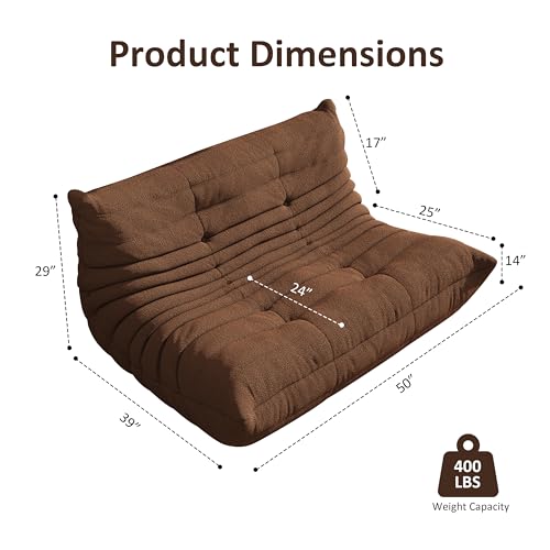 Image of Modular Sectional Sofa Couches L-Shape Couch 3 Seat Modular Sofa Memory Foam Sectional Couches for Living Room, (Coffee, Loveseat)