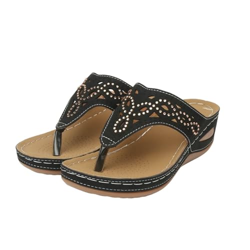 Orthopedic Sandals for Women,Breathable Mesh Sports Sandals,Arch Support Wedge Flip Flops for Women,Walking Comfort Sandals With Arch Support 2025,Flat Sandals Dressy Summer Shoes4