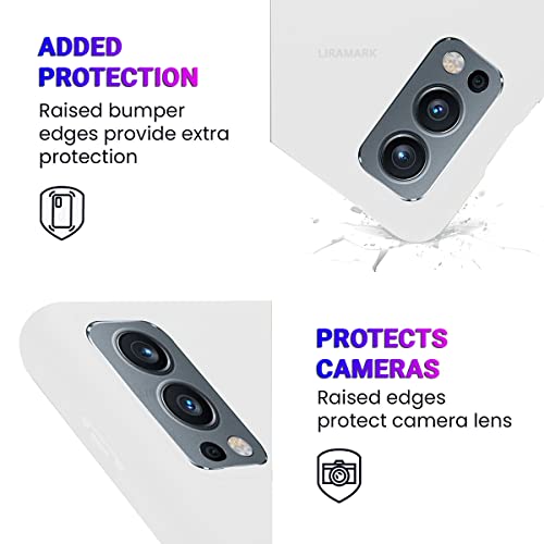 Image of LIRAMARK Liquid Silicone Soft Back Cover Case for OnePlus Nord 2 5G (White)
