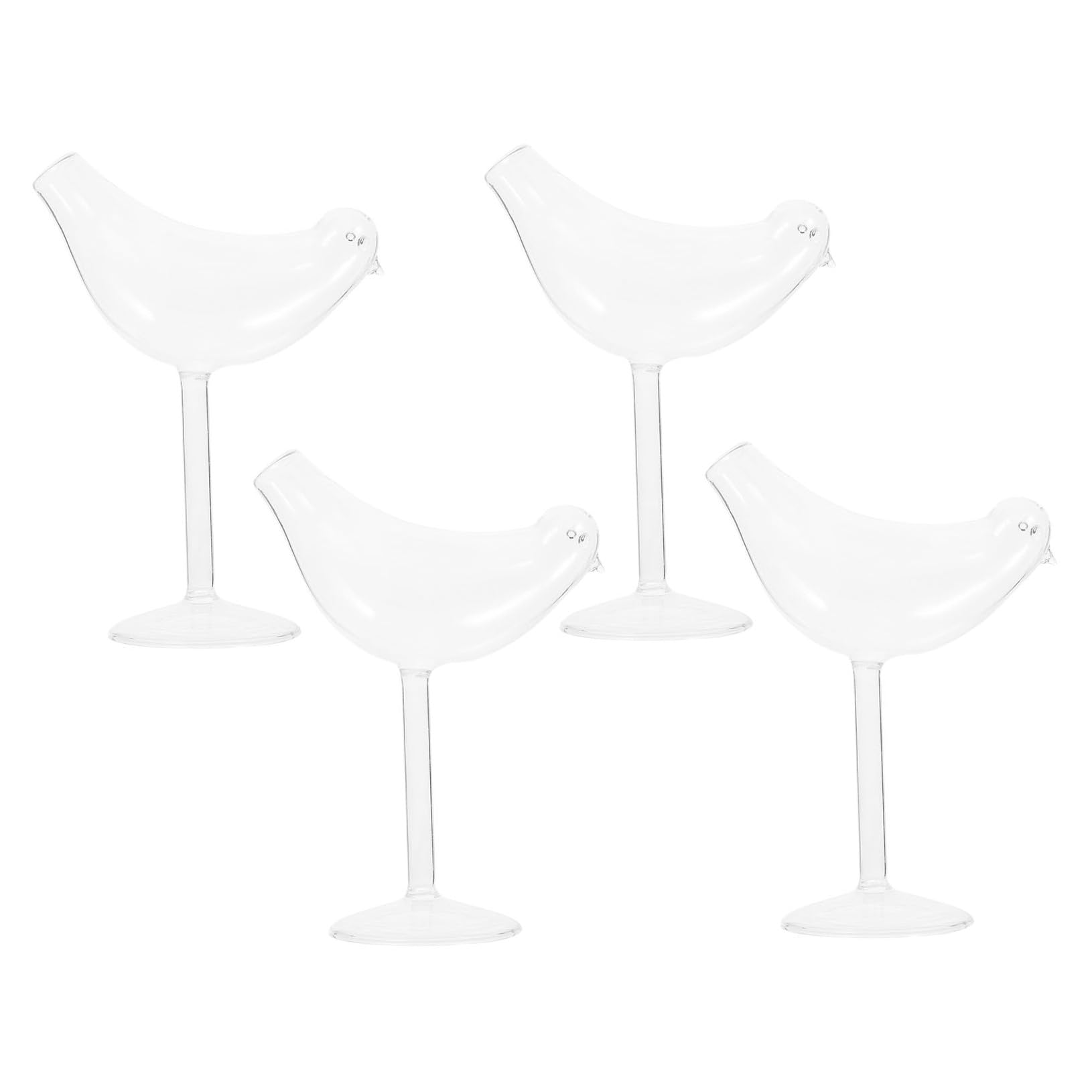UPKOCH 1 Ensemble 4 Pièces Verre à Vin Oiseau Lunettes D'oiseau Verres De Bar Verres à Martini Oiseaux Verre Cocktail Originaux Grand Vase De Sol Banquet Mariage Un Verre Voiture De Sport