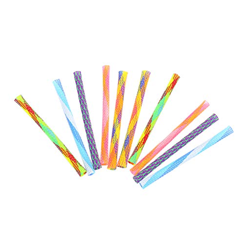 Psdndeww 10Pcs Pet for Cat Spring Interactive Gauge Chewing Playing Toy Colorful Spring Tubes