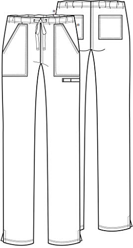 Cherokee Women Scrubs Pant Workwear Revolution Tech Mid Rise Straight Leg Drawstring Ww041Abp, Xxs Petite, Eggplant #TOP6