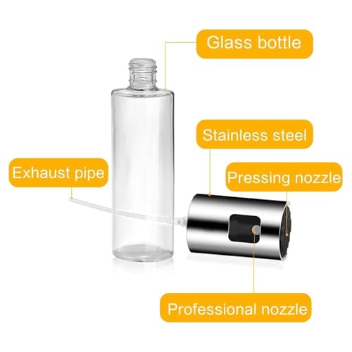 Image of Barebeauty Olive Oil Sprayer and Dispenser Bottle for Kitchen | 100ml Glass Oil Bottle with Premium Nozzle | Cooking Sprayer for Healthy Cooking and Salad Making (Spray Bottle)