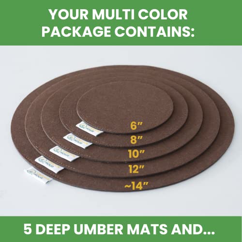 Garden Hour Large Felt Coasters For House Plants. 14 In, 12, 10, 8, 6 Inch Round Felt Pad Plant Mat For Indoor Plants. 10 Absorbent Coasters Multi Size Surface Savers For Potted Plants Plant Saucer #TOP1