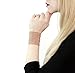 Short Lace Wrist Cuff Bracelet (Tan) Stretch for Women