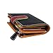 Price comparison product image Rallegra Ladies Black Leather Purse, RFID Blocking, Holds 13 Cards, 3 Storage Pockets, Zip Coin Pocket, Multicoloured Interior