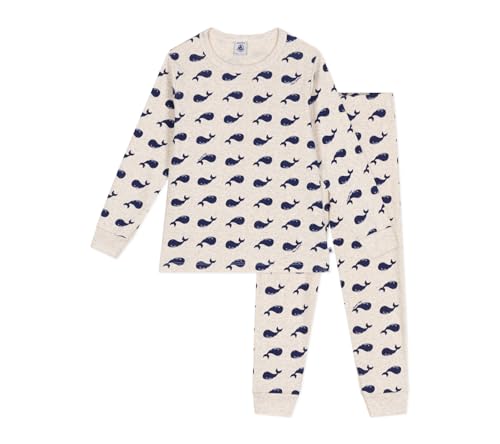 Petit Bateau Piżama chłopiec, Beżowy/Niebieski, 24 miesi?cy