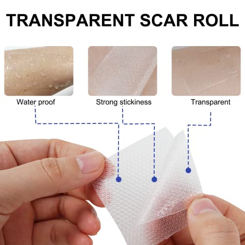 Silicone Scar Sheets, Clear Silicon Gel Scar Sheets, Invisible Scar Tape(1.6” x 120”Roll-3M), Scar Strips for Surgical Scars, Medical Grade, Scar Removal Sheets - Thumbnail 5