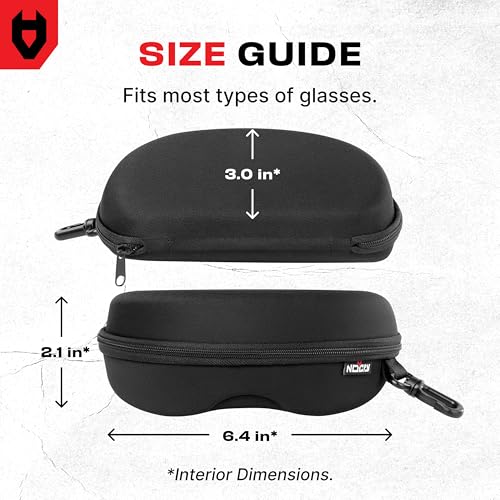NoCry Glasses Case Hard Shell with Velvet Lining, Reinforced Zipper & Belt Clip — Protective Sunglasses or Eyeglass Case for Sunglass or Safety Glasses, Perfect Storage for Travel — For Men and Women - image 8