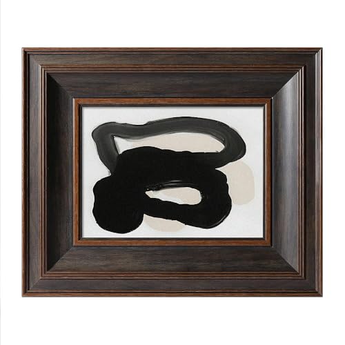 CCPEAR Framed Abstract Brown Wall Art, Neutral Line Canvas Decor Artworks Aesthetic Prints, Minimalism Paintings for Living Room Bedroom Bathroom Dorm