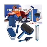 8pcs Paint Runner Pro Farbroller-Maler-Set|Kantenroller, Eckenstreicher, Füllkanne, Ablageschale | wiederbefüllbarer Farb-Tank | Tank-Farb-Walze | Mikrofaserbezug,Pro-Transform Ihr Zuhause
