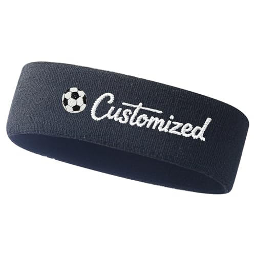 Image of Personalised Sweat Band Headband for Men Women,Custom Embroidery Sport Headband Sweatband with Logo Text
