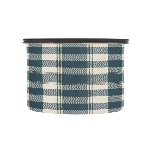 Envase de café hermético azul retro de acero inoxidable 17oz
