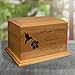 Mainely Urns Hummingbird Diplomat Solid Cherry Hardwood Cremation Urn - Solid Wood Urn for Ashes - Made in The U.S.A. - 210 Cubic Inch Capacity