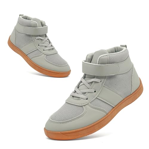 Kids High Top Barefoot Shoes Boys Girls Wrestling Shoes Anti-Skid Adventure Hiking Boots - Main Image