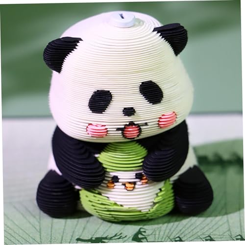 Calendrier 3D Panda 2026 et bloc-notes détachable avec porte-stylo créatif - 4