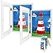 Golden State Art, Kids Art Frames Front Opening Holds 50 Pack, Kids Artwork Frames Changeable 8.5X11, White Storage Frame Display for Kid Artworks, Children Art Projects/Drawing, 3D Picture, 2 Pack
