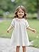 Pudcoco Big Sister Smocked Dress Toddler Little Girls Puff Short Sleeve Letters Embroidery Bishop Dress (Pink, 1-2 Years)