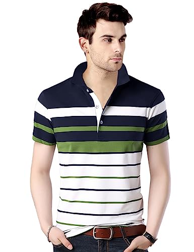 EYEBOGLER Men’s Striped Regular fit T-Shirt (T285HS_White Darknavy Indigo Royal S) EYEBOGLERMenRegularT-Shirt EYEBOGLER Men’s Striped Regular fit T-Shirt (T285HS_White Darknavy Indigo Royal S) EYEBOGLERMenRegularT-Shirt