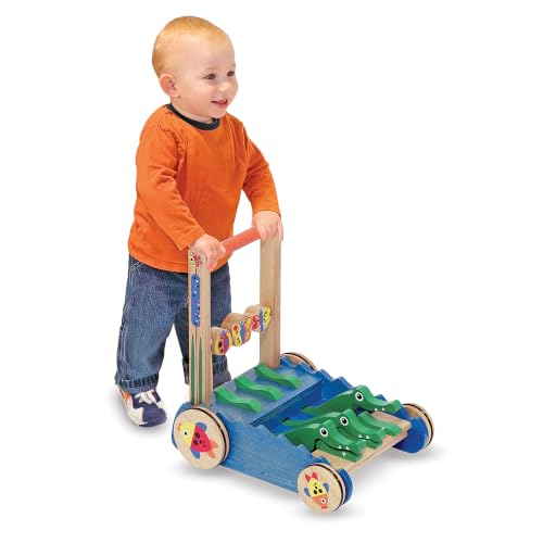 Melissa & Doug Deluxe Chomp & Clack Alligator Wooden Baby Push Toy - image 7