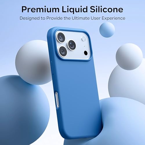 Image of Silicone Case for iPhone 17 Pro Max 6.9-Inch, Silky-Soft Touch Full-Body Protective Phone Case, Shockproof Back Cover for iPhone 17 Pro Max (Yale Blue)