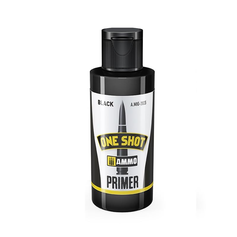 One Shot Primer Black AMMO Mig sous-couche polyuréthane haute couverture
