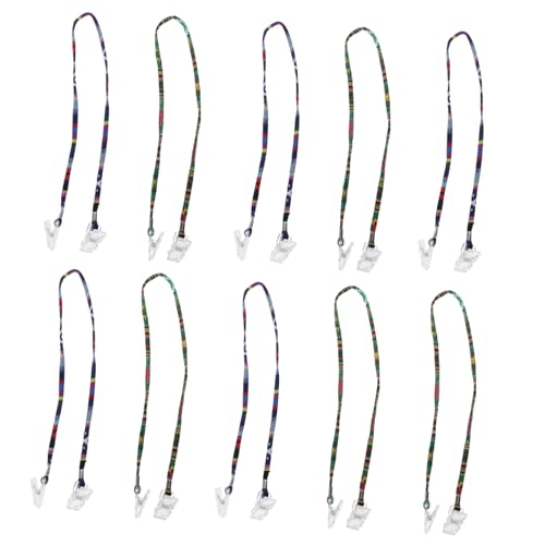 Ciieeo 10pcs Napkin Clips for Adults Ethnic Style Bib Napkin Clips Napkin Holder Clips for Dinner Hair Salon Child Feeding Elderly Care