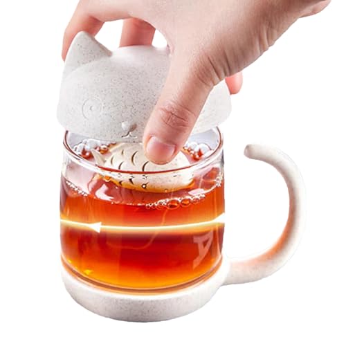 Taza Con Infusor De Té - Taza Con Gato De Dibujos Animados De 8,0x12,3x11,8 Cm, Tazas De Cerámica Kawaiii, Tazas Para Bebidas Resistente Al Calor, Infusor De Acero Inoxidable Extraíble Bonitas Taza Con Infusor De Té - Taza Con Gato De Dibujos Animados De 8,0x12,3x11,8 Cm, Tazas De Cerámica Kawaiii, Tazas Para Bebidas Resistente Al Calor, Infusor De Acero Inoxidable Extraíble Bonitas
